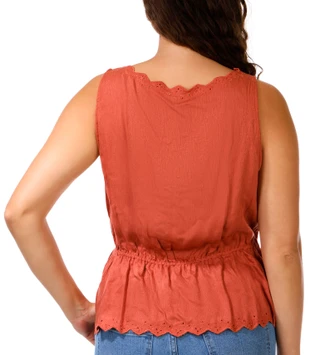 Thumbnail 2: Democracy Women's Sleeveless Embellished Button Down Top 