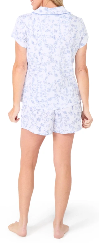 Thumbnail 2: Laura Ashley Women's 2 Pc Floral Pajama Shorts Set 
