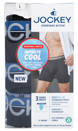 Thumbnail 1: Jockey Men's Infinite Cool Boxer Briefs 