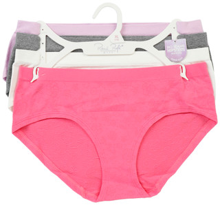 Thumbnail 1: Rene Rofe Big Girls 3 Pk Seamless Hipster Underwear 
