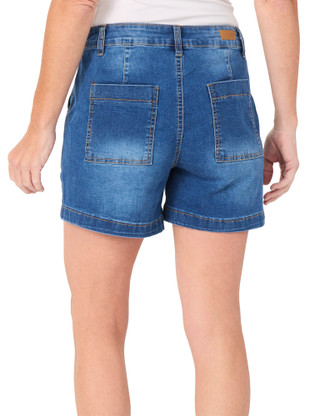 Thumbnail 2: Bleu Petite Porkchop Pocket Denim Shorts 