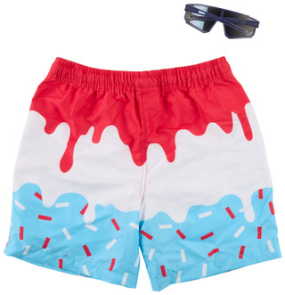 Thumbnail 2: STITCH AND STONE Big Boys Drip Swim Trunk with Sunglasses 