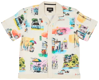 Thumbnail 1: MALIBU Men's Short Sleeve Button Down Shirt 