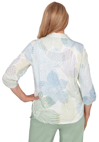 Thumbnail 4: Alfred Dunner Womens 3Q Sleeve Abstract Print Top 