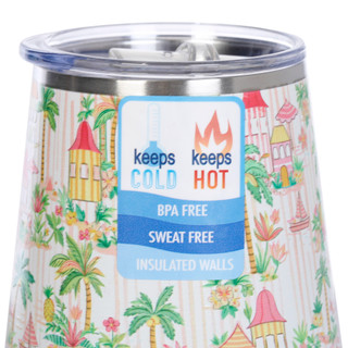 Thumbnail 3: Meteor Palm Royale Promenade Wine Tumbler 