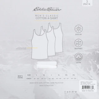 Thumbnail 2: Eddie Bauer Men's 3 Pk A-Shirts 