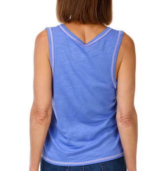 Thumbnail 2: Blue Sol Petite Solid Scoop Neck Luxey Tank 