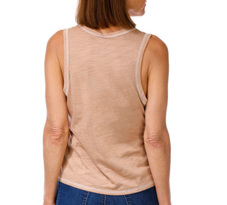 Thumbnail 2: Blue Sol Petite Solid Scoop Neck Luxey Tank 
