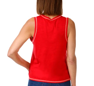 Thumbnail 2: Blue Sol Petite Solid Scoop Neck Luxey Tank 