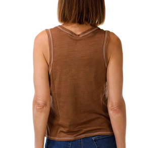 Thumbnail 3: Blue Sol Petite Solid Scoop Neck Luxey Tank 
