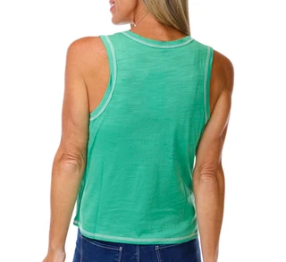 Thumbnail 2: Blue Sol Petite Solid Scoop Neck Luxey Tank 