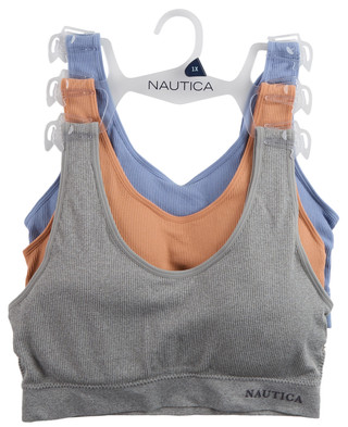 Thumbnail 1: Nautica Women's Plus 3 Pk Seamless Bras  