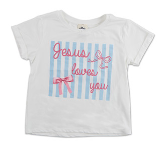 Thumbnail 1: Lily Bleu Girls Short Sleeve Rolled Cuff Tee 
