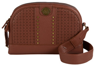 Thumbnail 1: White Mountain Laser Cut & Studded Dome Crossbody Bag 