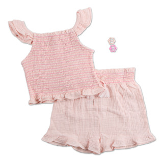 Thumbnail 2: Btween Girls 2 Pc Crinkle Gauze Shorts Set 