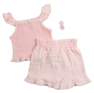 Thumbnail 4: Btween Girls 2 Pc Crinkle Gauze Shorts Set 