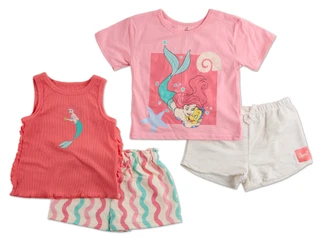 Thumbnail 1: Disney Little Girls 4 Pc Shorts Set  