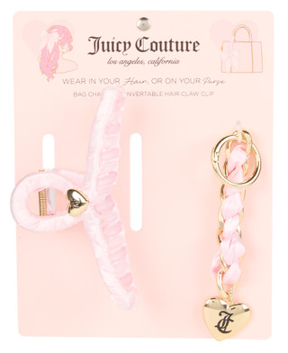 Thumbnail 1: Juicy Couture 2 Pc Hair Claw Clip & Bag Charm Set 