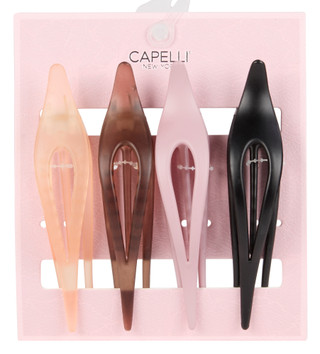 Thumbnail 1: Capelli 4 Pk Skinny Hair Claw Set 
