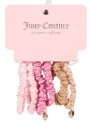 Thumbnail 1: Juicy Couture 6 Pk Hair Scrunchies with Logo Charms 