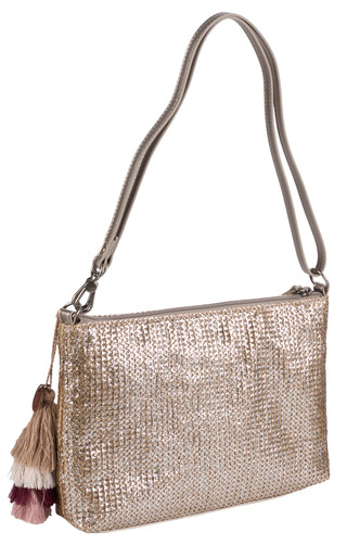 Thumbnail 2: Sakroots Lumi Metallic Crossbody Bag with Tassel Charm 
