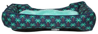 Thumbnail 2: PET POSSE 24x18 Tropical Palms Cuddly Pet Bed 