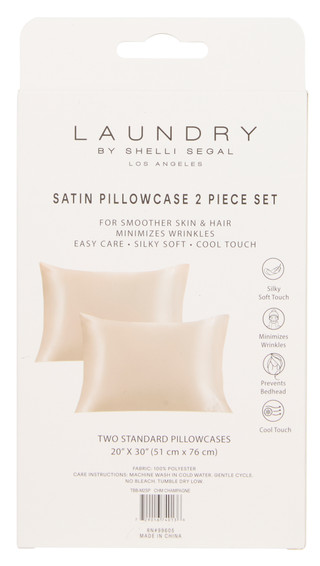 Thumbnail 2: LAUNDRY BY SHELLI SEGAL 2 Pk Standard Satin Pillowcase Set 