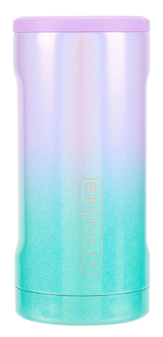 Thumbnail 1: BRUMATE Hopsulator Slim Glitter Mermaid 12 oz Can Insulator 