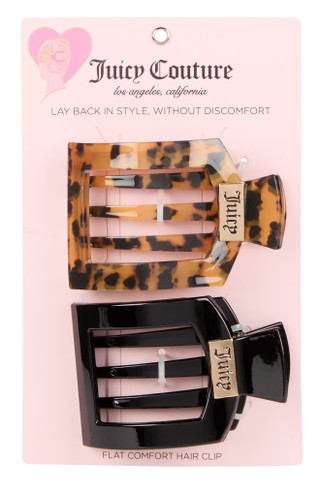 Thumbnail 1: Juicy Couture 2 Pk Flat Comfort Claw Hair Clip Set 