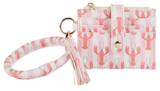 Thumbnail 1: Lobster Print Wallet with Wrist Ring & Tassell 
