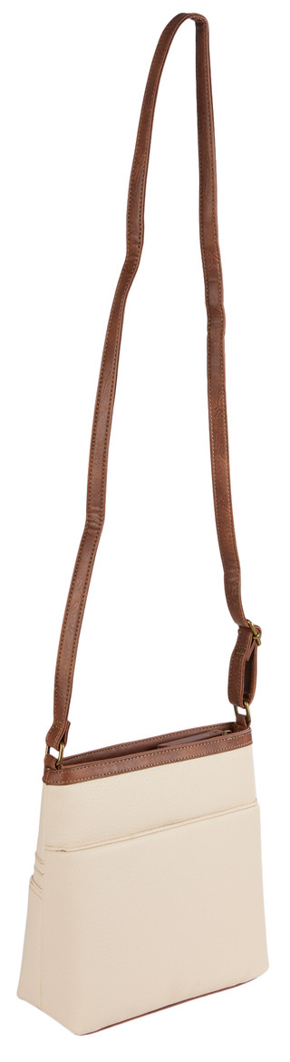 Thumbnail 2: White Mountain Crossbody with 4 Front Zippered Compartments 