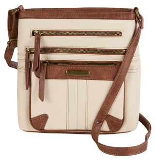 Thumbnail 1: White Mountain Crossbody with 4 Front Zippered Compartments 