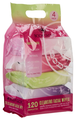 Thumbnail 1: Body Glove 4 Pk Cleansing Facial Wipes 