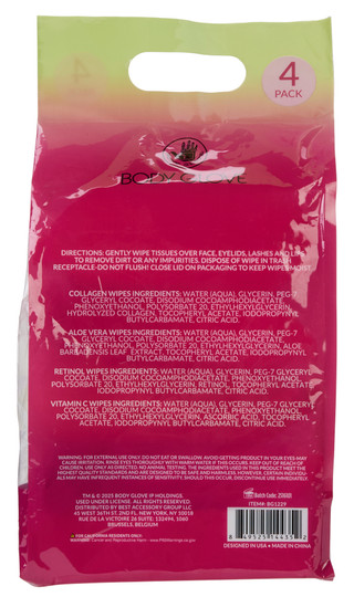 Thumbnail 2: Body Glove 4 Pk Cleansing Facial Wipes 