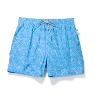 Thumbnail 1: Vintage Summer Men's Blue Shell Volley Swim Trunks 