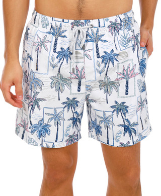 Thumbnail 1: The Endless Summer Men's Palm Tree Volley Swim Trunks 