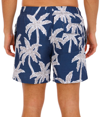 Thumbnail 2: Vintage Summer Men's Palm Tree Volley Swim Trunks 