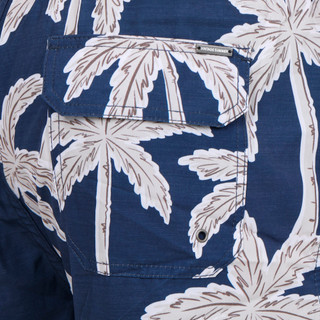 Thumbnail 3: Vintage Summer Men's Palm Tree Volley Swim Trunks 