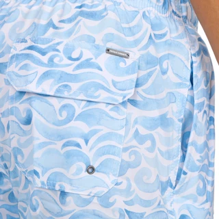 Thumbnail 2: Vintage Summer Men's Blue Wave Volley Swim Trunks 