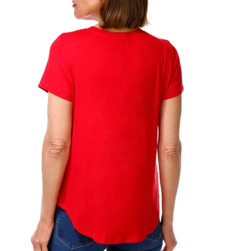 Thumbnail 3: RIO & RIAN Petite Short Sleeve Embroidered Stars Top 