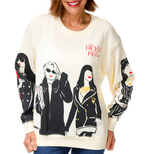 Thumbnail 1: The Devil Wears Prada Women's Long Sleeve Print Fleece Pullover  