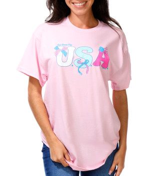 Thumbnail 1: Grace & Truth Junior's Short Sleeve USA Graphic Tee 