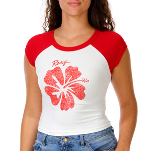 Thumbnail 1: ROXY Junior's Short Sleeve Raglan Logo Tee 