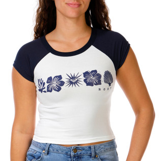 Thumbnail 1: ROXY Junior's Short Sleeve Raglan Stamp Tee 