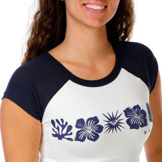 Thumbnail 3: ROXY Junior's Short Sleeve Raglan Stamp Tee 
