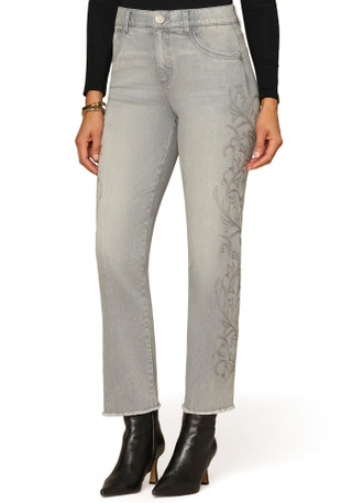 Thumbnail 1: Democracy Petite Ab Solutions Western Embroidered Jeans 