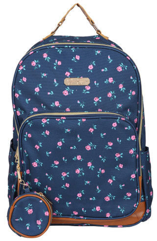 Thumbnail 1: Jessica Simpson Floral Laptop Backpack with Coin Purse 