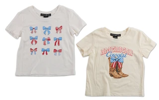 Thumbnail 1: Kandy Kiss Little Girls' 2-Piece Paris T-Shirt Set 