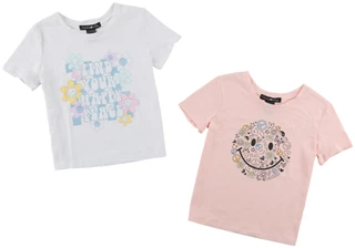 Thumbnail 1: Kandy Kiss Little Girls' 2-Piece Paris T-Shirt Set 
