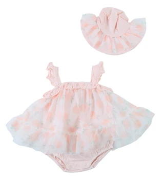 Thumbnail 2: Catherine Malandrino Baby Baby Girls Tutu Bodysuit with Hat 